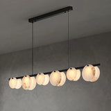 Alabaster Brass &amp; White Snowflake Dining Chandelier