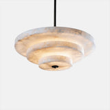 Alabaster Bronze &amp; White LED Chandelier – Elegant 33‑Inch