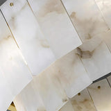 Alabaster Chandelier – Elegant Brass &amp; White Alabaster Light Fixture