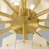 Alabaster Chandelier – Elegant Brass &amp; White Alabaster Light Fixture