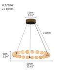 Alabaster Cirque Ring Chandelier