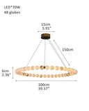Alabaster Cirque Ring Chandelier