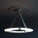 Alabaster Halo Pendant Light – Black &amp; White LED Chandelier