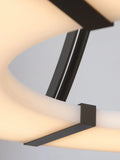 Alabaster Halo Pendant Light – Black &amp; White LED Chandelier