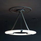Alabaster Halo Pendant Light – Black &amp; White LED Chandelier