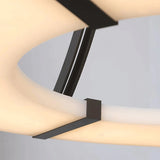 Alabaster Halo Pendant Light – Black &amp; White LED Chandelier
