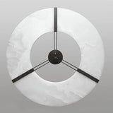 Alabaster Halo Pendant Light – Black &amp; White LED Chandelier