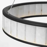 Alabaster Round LED Ring Chandelier 40"D