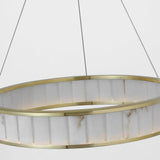 Alabaster Round LED Ring Chandelier 40"D