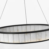 Alabaster Round LED Ring Chandelier 40"D