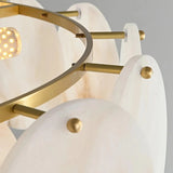 Alabaster Tusrsic Petal Cluster 6 Tier Chandelier