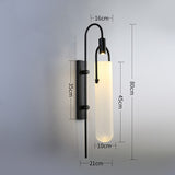Art Glass Wall Lamp Retro Sconces Creative Shell