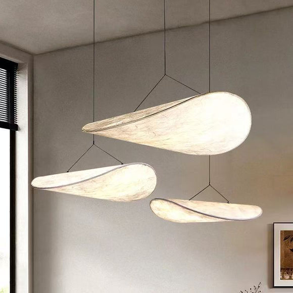Art Silk Organic Cloud Fabric Pendant Light