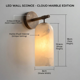 Dome Cloud Marble & Solid Copper Wall Sconce