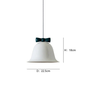 Christmas Bell Bow Chandelier Macaron Candy Color Nordic Minimalist Hanging Pendant Lighting Fairy Home Decoration