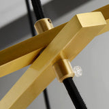Brass &amp; White Alabaster Chandelier – Retro Inspired Ceiling Light