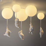 Cartoon Bear Ceiling Lamp for Children's Bedroom Lamps Boy Girl Balloon Lights