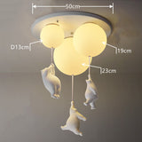 Cartoon Bear Ceiling Lamp for Children's Bedroom Lamps Boy Girl Balloon Lights