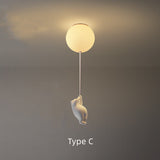 Cartoon Bear Ceiling Lamp for Children's Bedroom Lamps Boy Girl Balloon Lights