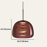 Colored Texture Glass Chandelier LED Pendant Lighting