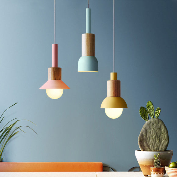 Colorful Scandinavian Style Hanging Modern Pastel Pendant Lamps
