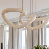 Customized Double Loop Symmetrical Alabaster Pendant Lighting
