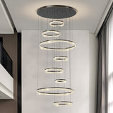 Customized Luxurious LED Modern Chandelier Large Lamp Multi-Shape Stairway Dimmable