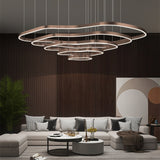 Customized Luxurious LED Modern Chandelier Large Lamp Multi-Shape Stairway Dimmable