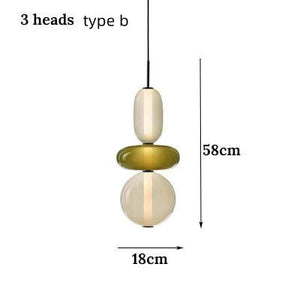 DIY Candy Candied Pebble Combo Pendant Colorful Glass Lights