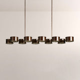 Daphil Linear Metal Drum Chandelier