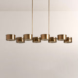 Daphil Linear Metal Drum Chandelier