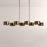 Daphil Linear Metal Drum Chandelier