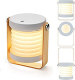 Dimmable Touch Light Foldable Table Lamp Portable Telescopic LED Night Light Wooden Handle Portable Lantern Light