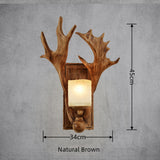 Farmhouse & Cabin Decor Single Light Antler Sconce - Multi-Color Finish