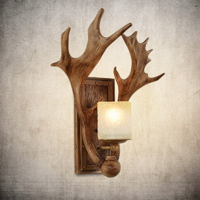 Farmhouse & Cabin Decor Single Light Antler Sconce - Multi-Color Finish