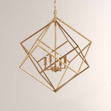 Geosu Metal Four-Light Chandelier 30"