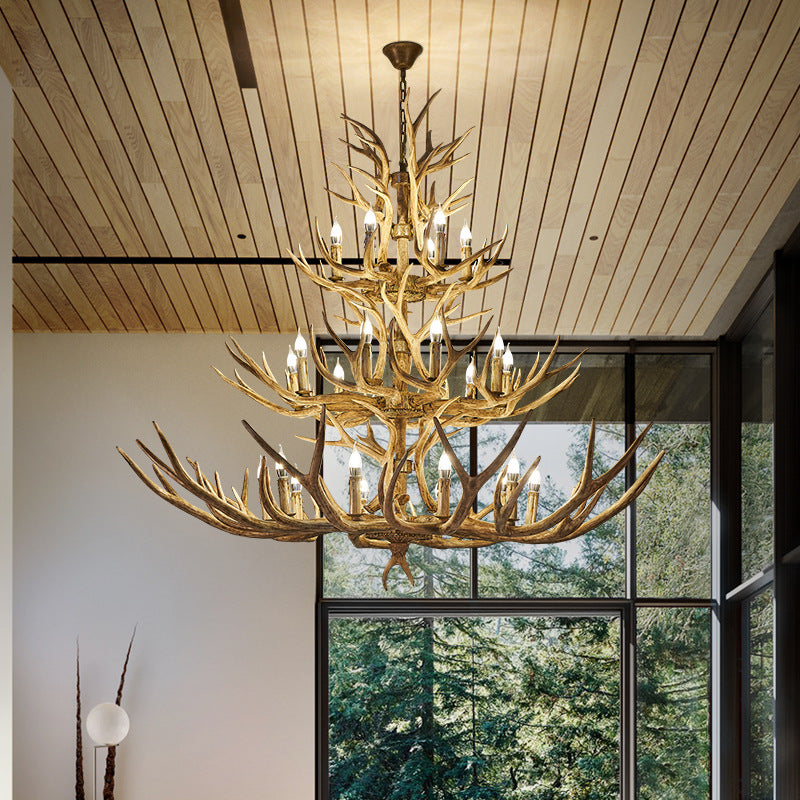Grand Lodge & Farmhouse Antler Chandelier - Perfect for Cathedral and ...