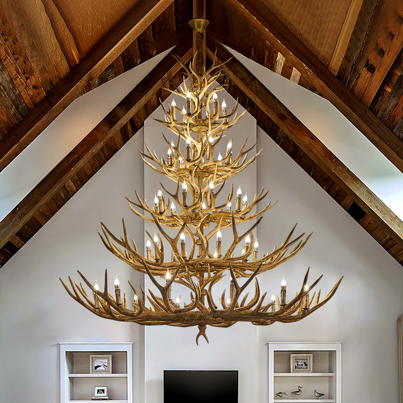 Grand Lodge & Farmhouse Antler Chandelier - Perfect for Cathedral and ...