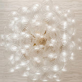 Hand-Blown Swirl Glass Bubble Chandelier – Mid-Century Modern Venetian Style Pendant Light in Antique Gold