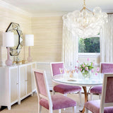 Hand-Blown Swirl Glass Bubble Chandelier – Mid-Century Modern Venetian Style Pendant Light in Antique Gold