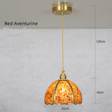 Handmade Crystal Chandelier - Retro American Style Copper Pendant Light