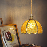 Handmade Crystal Chandelier - Retro American Style Copper Pendant Light