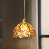 Handmade Crystal Chandelier - Retro American Style Copper Pendant Light