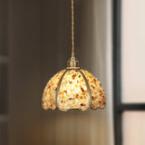 Handmade Crystal Chandelier - Retro American Style Copper Pendant Light