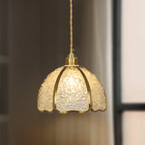 Handmade Crystal Chandelier - Retro American Style Copper Pendant Light