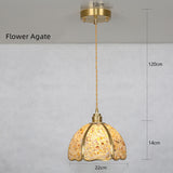 Handmade Crystal Chandelier - Retro American Style Copper Pendant Light