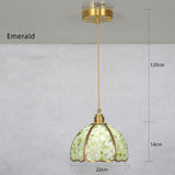 Handmade Crystal Chandelier - Retro American Style Copper Pendant Light