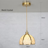 Handmade Crystal Chandelier - Retro American Style Copper Pendant Light