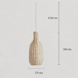 Handwoven ChandelierHandmade Rattan Lampshade Wicker Lamp Rustic Pendant Light