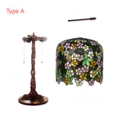 14Inch Flowers Tiffany Table Lamps Vintage Stained Glass -Home Decor
